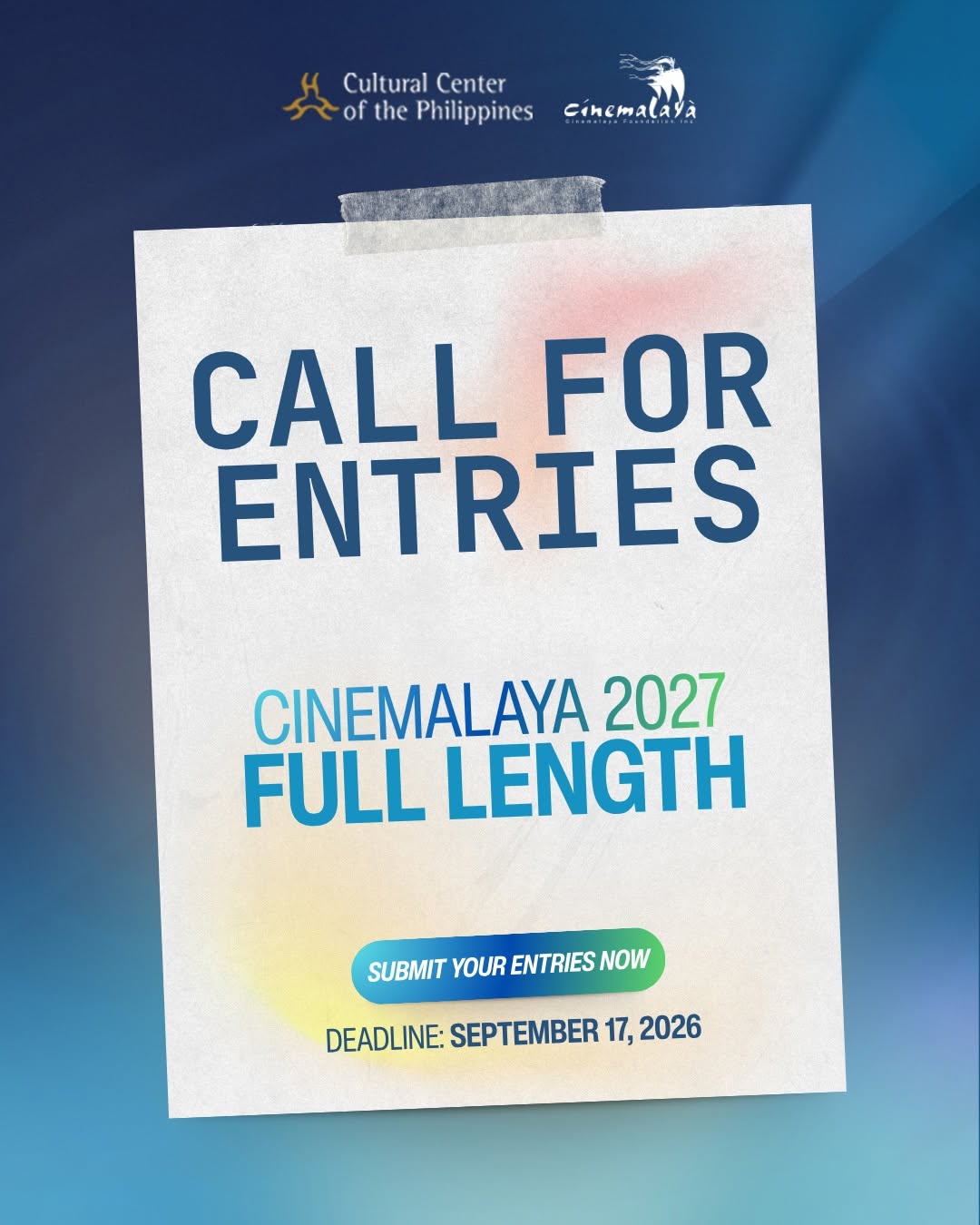 Cinemalaya Seeks 2027 Entries